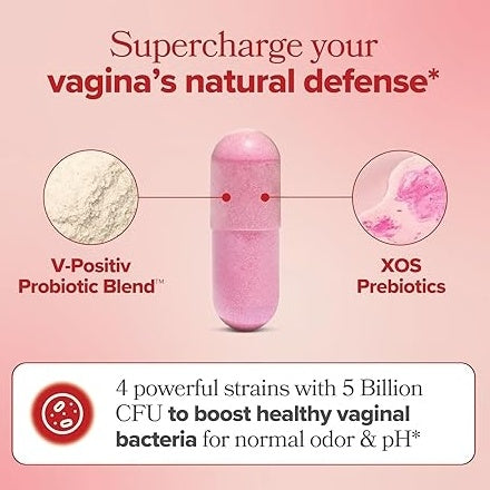 Vaginal Probiotics For Women PH Balance With Prebiotics & Lactobacillus Probiotic Blend - Women's Vaginal Health Supplement - Promote Healthy Vaginal Odor Vaginal Flora, 60 Count Pack Of 1