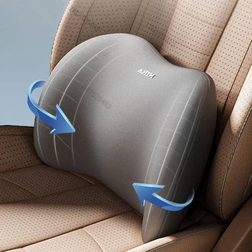 Car Headrest & Waist Cushion Driver Seat Backrest