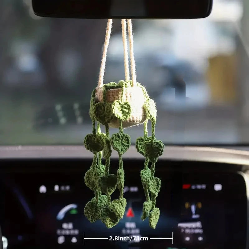 Handmade Crochet Car Styling Plants